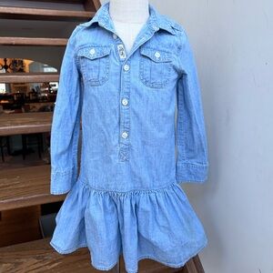 Polo Ralph Lauren girls blue denim chambray dress #western